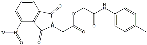 2-oxo-2-(4-toluidino)ethyl {4-nitro-1,3-dioxo-1,3-dihydro-2H-isoindol-2-yl}acetate 化学構造式