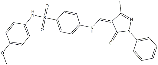 N-(4-methoxyphenyl)-4-{[(3-methyl-5-oxo-1-phenyl-1,5-dihydro-4H-pyrazol-4-ylidene)methyl]amino}benzenesulfonamide Structure