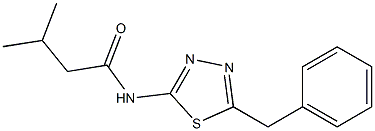 N-(5-benzyl-1,3,4-thiadiazol-2-yl)-3-methylbutanamide Struktur