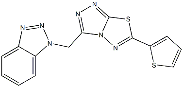 1-{[6-(2-thienyl)[1,2,4]triazolo[3,4-b][1,3,4]thiadiazol-3-yl]methyl}-1H-1,2,3-benzotriazole Structure