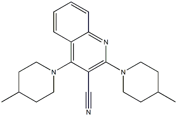 2,4-bis(4-methyl-1-piperidinyl)-3-quinolinecarbonitrile Structure