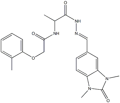  N-(2-{2-[(1,3-dimethyl-2-oxo-2,3-dihydro-1H-benzimidazol-5-yl)methylene]hydrazino}-1-methyl-2-oxoethyl)-2-(2-methylphenoxy)acetamide