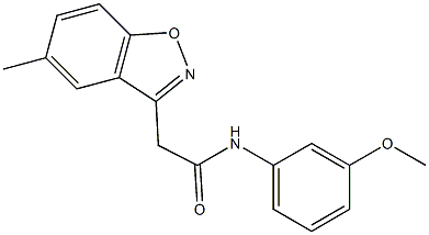 N-(3-methoxyphenyl)-2-(5-methyl-1,2-benzisoxazol-3-yl)acetamide Structure