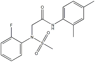 N-(2,4-dimethylphenyl)-2-[2-fluoro(methylsulfonyl)anilino]acetamide