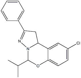 9-chloro-5-isopropyl-2-phenyl-1,10b-dihydropyrazolo[1,5-c][1,3]benzoxazine 结构式
