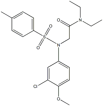  2-{3-chloro-4-methoxy[(4-methylphenyl)sulfonyl]anilino}-N,N-diethylacetamide