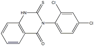 3-(2,4-dichlorophenyl)-2-thioxo-2,3-dihydroquinazolin-4(1H)-one,,结构式