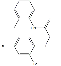 2-(2,4-dibromophenoxy)-N-(2-methylphenyl)propanamide Structure