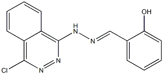 2-hydroxybenzaldehyde (4-chloro-1-phthalazinyl)hydrazone 化学構造式