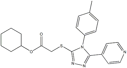 cyclohexyl {[4-(4-methylphenyl)-5-(4-pyridinyl)-4H-1,2,4-triazol-3-yl]sulfanyl}acetate