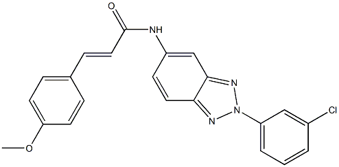 N-[2-(3-chlorophenyl)-2H-1,2,3-benzotriazol-5-yl]-3-(4-methoxyphenyl)acrylamide