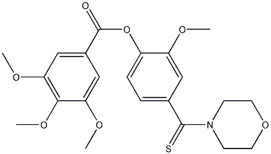 2-methoxy-4-(4-morpholinylcarbothioyl)phenyl 3,4,5-trimethoxybenzoate Structure