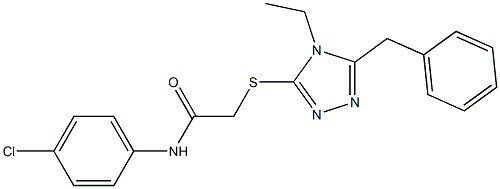 2-[(5-benzyl-4-ethyl-4H-1,2,4-triazol-3-yl)sulfanyl]-N-(4-chlorophenyl)acetamide