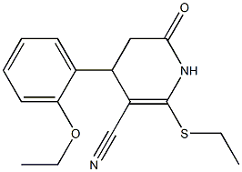 4-(2-ethoxyphenyl)-2-(ethylsulfanyl)-6-oxo-1,4,5,6-tetrahydro-3-pyridinecarbonitrile Structure