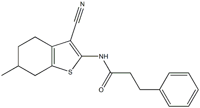  N-(3-cyano-6-methyl-4,5,6,7-tetrahydro-1-benzothien-2-yl)-3-phenylpropanamide