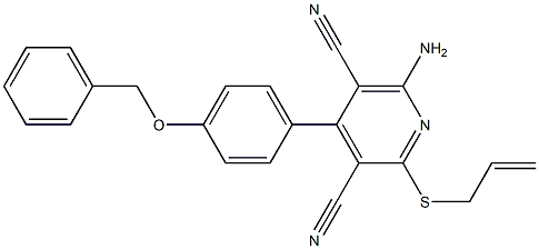 2-(allylsulfanyl)-6-amino-4-[4-(benzyloxy)phenyl]-3,5-pyridinedicarbonitrile|