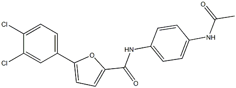 N-[4-(acetylamino)phenyl]-5-(3,4-dichlorophenyl)-2-furamide Structure