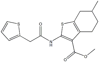  methyl 6-methyl-2-[(2-thienylacetyl)amino]-4,5,6,7-tetrahydro-1-benzothiophene-3-carboxylate