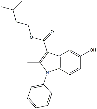 isopentyl 5-hydroxy-2-methyl-1-phenyl-1H-indole-3-carboxylate Structure