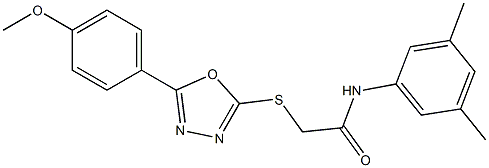 N-(3,5-dimethylphenyl)-2-{[5-(4-methoxyphenyl)-1,3,4-oxadiazol-2-yl]sulfanyl}acetamide Structure