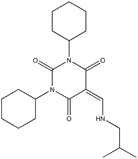 1,3-dicyclohexyl-5-[(isobutylamino)methylene]-2,4,6(1H,3H,5H)-pyrimidinetrione|