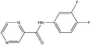 N-(3,4-difluorophenyl)-2-pyrazinecarboxamide Struktur