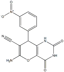 6-amino-8-{3-nitrophenyl}-2,4-dioxo-2,3,4,8-tetrahydro-1H-pyrano[3,2-d]pyrimidine-7-carbonitrile