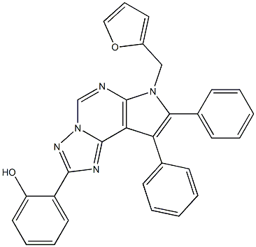  2-[7-(2-furylmethyl)-8,9-diphenyl-7H-pyrrolo[3,2-e][1,2,4]triazolo[1,5-c]pyrimidin-2-yl]phenol