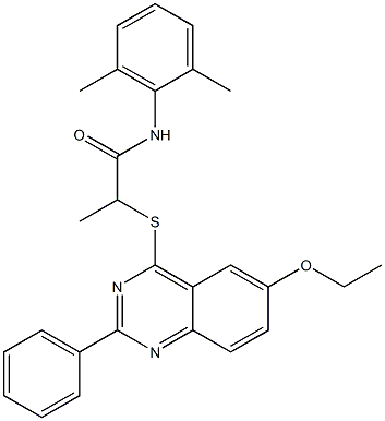  N-(2,6-dimethylphenyl)-2-[(6-ethoxy-2-phenyl-4-quinazolinyl)sulfanyl]propanamide