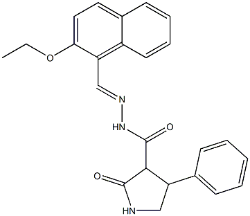 N'-[(2-ethoxy-1-naphthyl)methylene]-2-oxo-4-phenyl-3-pyrrolidinecarbohydrazide Structure