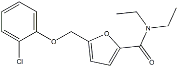 5-[(2-chlorophenoxy)methyl]-N,N-diethyl-2-furamide 化学構造式