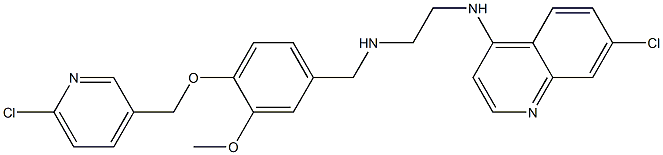 N-{4-[(6-chloro-3-pyridinyl)methoxy]-3-methoxybenzyl}-N-{2-[(7-chloro-4-quinolinyl)amino]ethyl}amine,,结构式