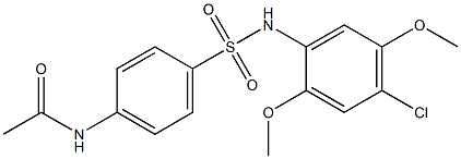 N-{4-[(4-chloro-2,5-dimethoxyanilino)sulfonyl]phenyl}acetamide Structure