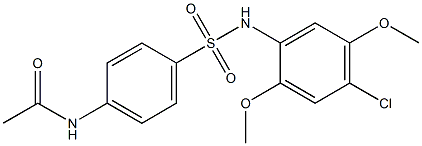 N-{4-[(4-chloro-2,5-dimethoxyanilino)sulfonyl]phenyl}acetamide 结构式