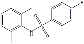 N-(2,6-dimethylphenyl)-4-fluorobenzenesulfonamide 化学構造式