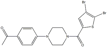 1-(4-{4-[(4,5-dibromo-2-thienyl)carbonyl]-1-piperazinyl}phenyl)ethanone|