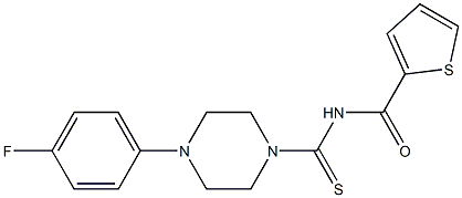 N-{[4-(4-fluorophenyl)piperazin-1-yl]carbothioyl}thiophene-2-carboxamide 化学構造式