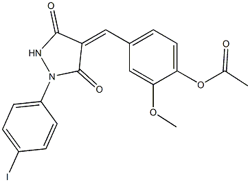  4-{[1-(4-iodophenyl)-3,5-dioxo-4-pyrazolidinylidene]methyl}-2-methoxyphenyl acetate