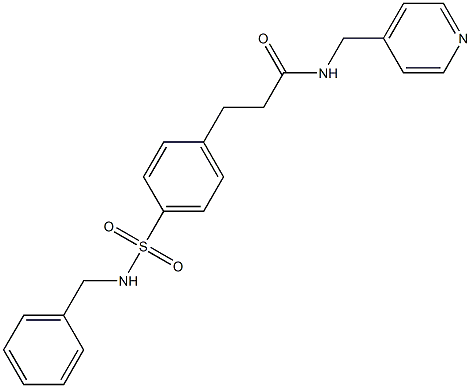 3-{4-[(benzylamino)sulfonyl]phenyl}-N-(4-pyridinylmethyl)propanamide
