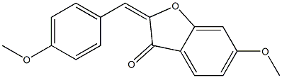 6-methoxy-2-(4-methoxybenzylidene)-1-benzofuran-3(2H)-one,,结构式