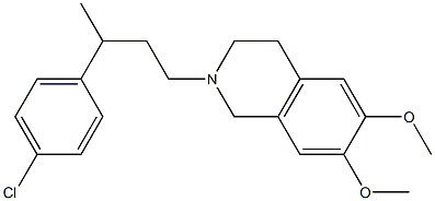 2-[3-(4-chlorophenyl)butyl]-6,7-dimethoxy-1,2,3,4-tetrahydroisoquinoline Structure