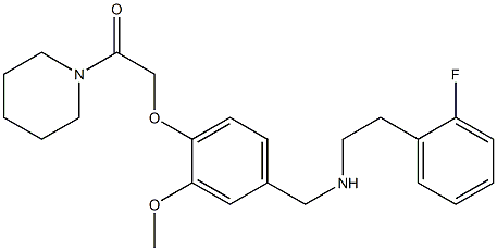 N-[2-(2-fluorophenyl)ethyl]-N-{3-methoxy-4-[2-oxo-2-(1-piperidinyl)ethoxy]benzyl}amine