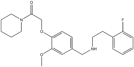 N-[2-(2-fluorophenyl)ethyl]-N-{3-methoxy-4-[2-oxo-2-(1-piperidinyl)ethoxy]benzyl}amine,,结构式