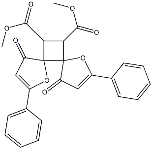 dimethyl 4,10-dioxo-2,8-diphenyl-1,7-dioxadispiro[4.0.4.2]dodeca-2,8-diene-11,12-dicarboxylate Struktur