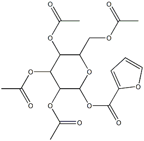 3,4,5-tris(acetyloxy)-6-[(acetyloxy)methyl]tetrahydro-2H-pyran-2-yl 2-furoate Structure