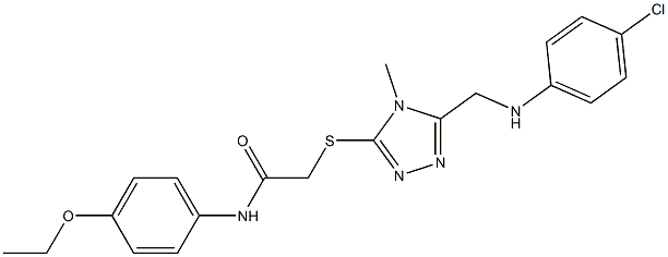 2-({5-[(4-chloroanilino)methyl]-4-methyl-4H-1,2,4-triazol-3-yl}sulfanyl)-N-(4-ethoxyphenyl)acetamide