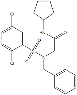 2-{benzyl[(2,5-dichlorophenyl)sulfonyl]amino}-N-cyclopentylacetamide|