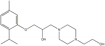 1-[4-(2-hydroxyethyl)-1-piperazinyl]-3-(2-isopropyl-5-methylphenoxy)-2-propanol Structure