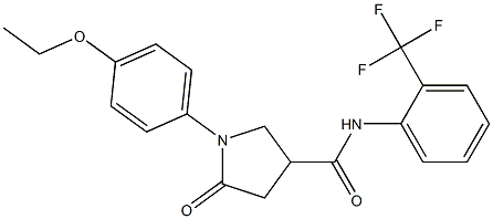 1-(4-ethoxyphenyl)-5-oxo-N-[2-(trifluoromethyl)phenyl]-3-pyrrolidinecarboxamide