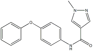 1-methyl-N-(4-phenoxyphenyl)-1H-pyrazole-4-carboxamide,,结构式